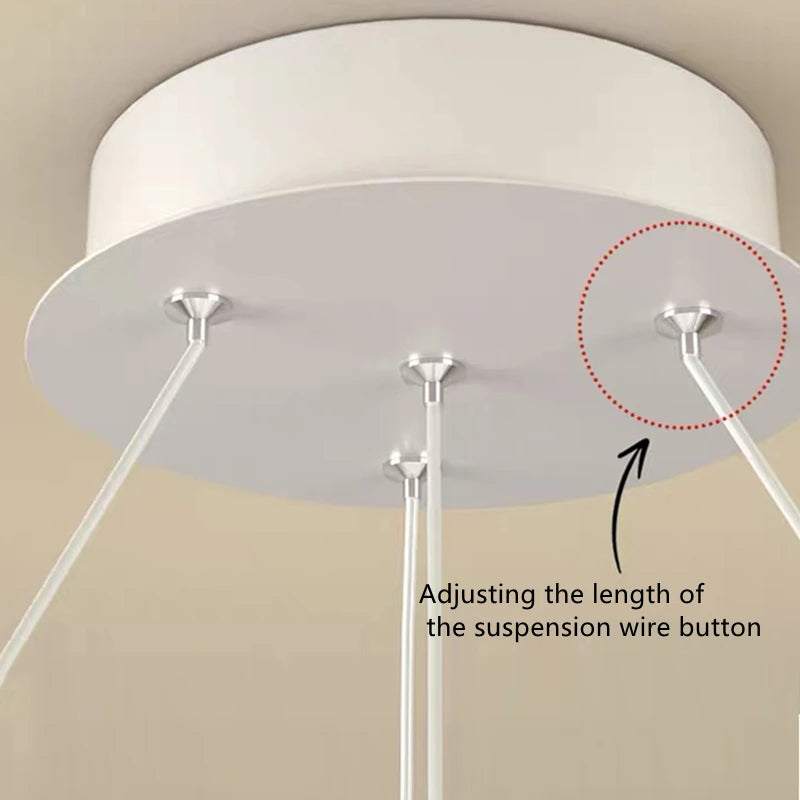 lustre circulaire en boule de fer avec luminaires led pour décoration