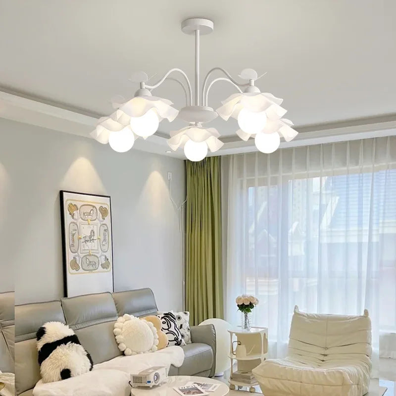 Lustre à fleurs nordique pour chambre d'enfant