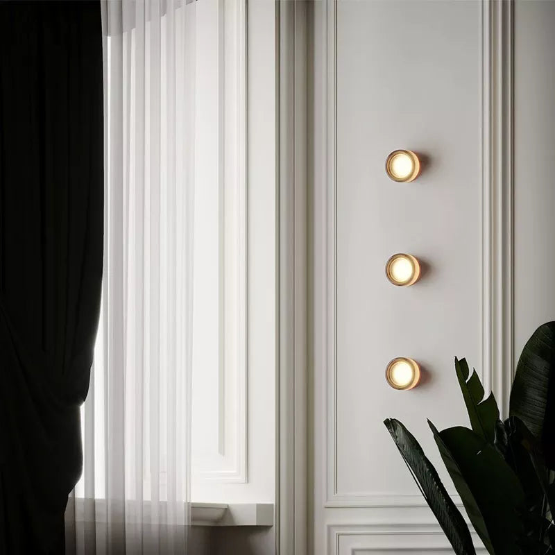 Applique murale en verre lourd nordique de styliste danois