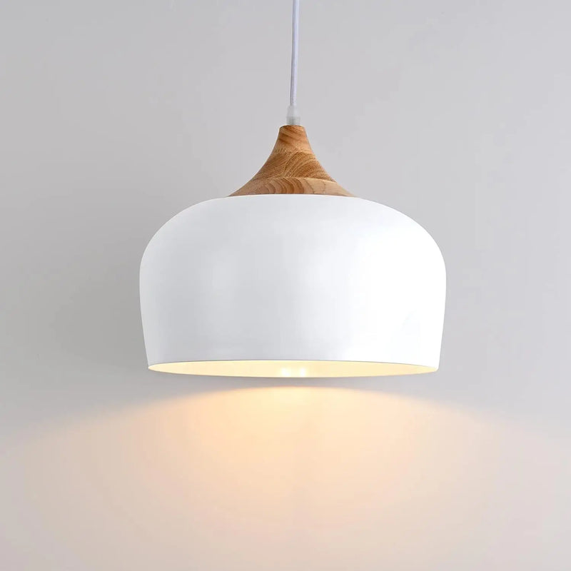 Suspension nordiques en bois massif abat-jour en aluminium lampe suspendue pour la maison Restaurant Bar hôtel café décor à la maison éclairage intérieur