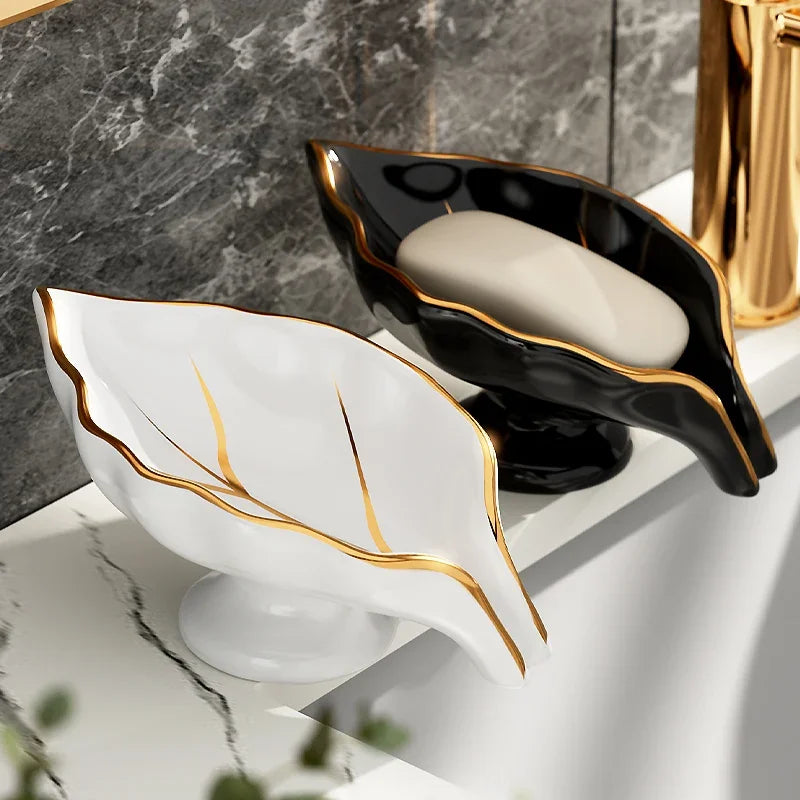boîte à savon en céramique de luxe pour salle de bain