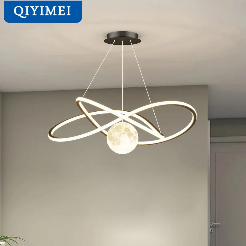 Lustre led arrondi pour décoration intérieure