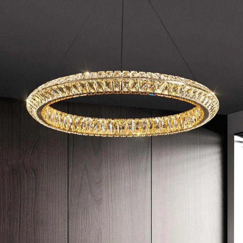 lustre de luxe en cristal led pour hôtel et bar