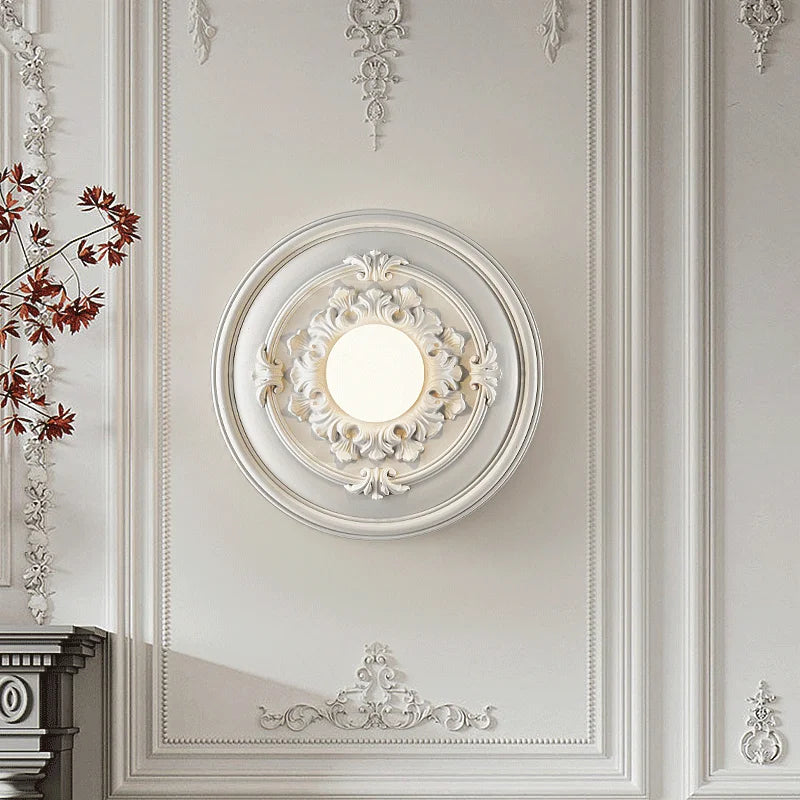 applique murale ronde rétro haut de gamme en verre