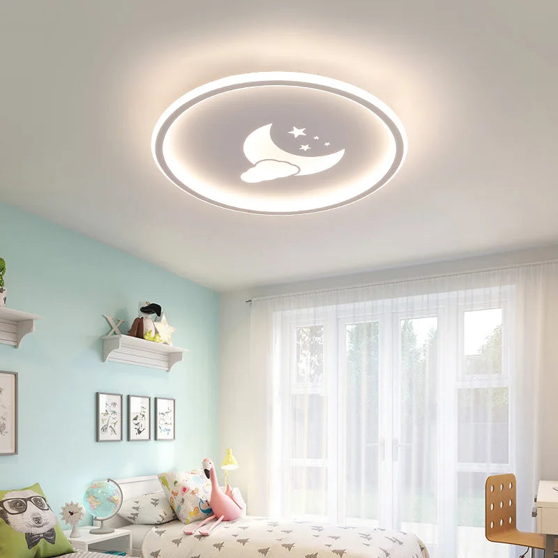 plafonnier led nordique dessin animé lune nuage créatif pour enfants