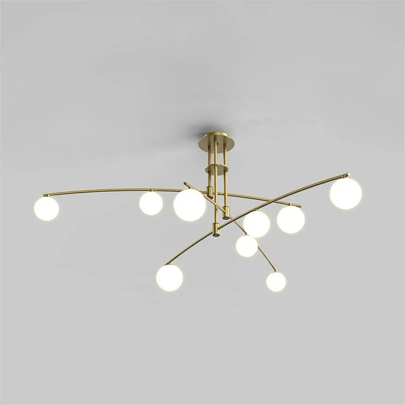 lustre led moderne youlaike en verre pour salon cuisine