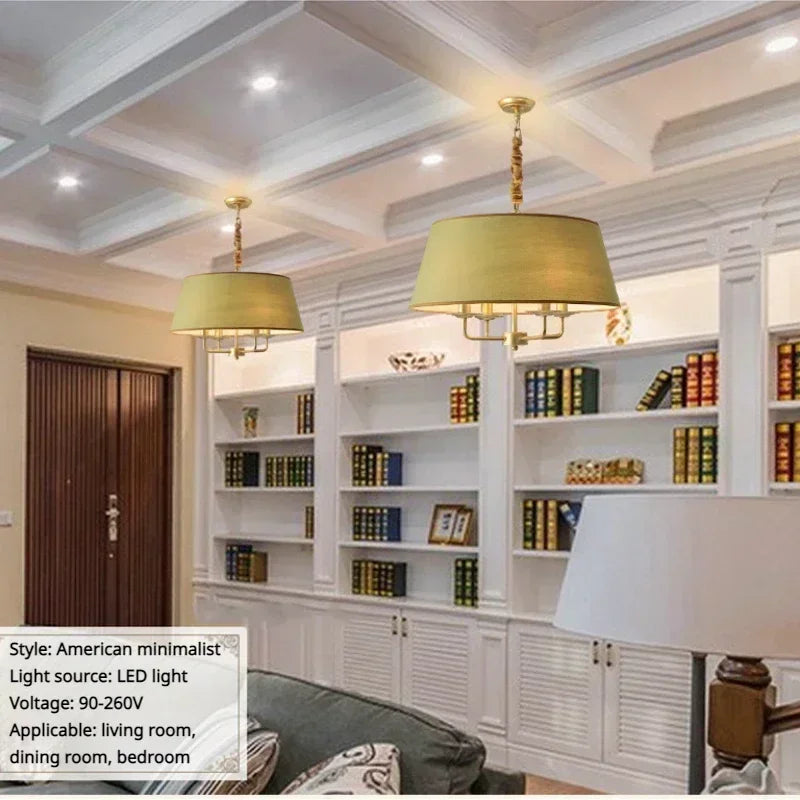 lustre moderne en tissu élégant pour décoration intérieure nordique