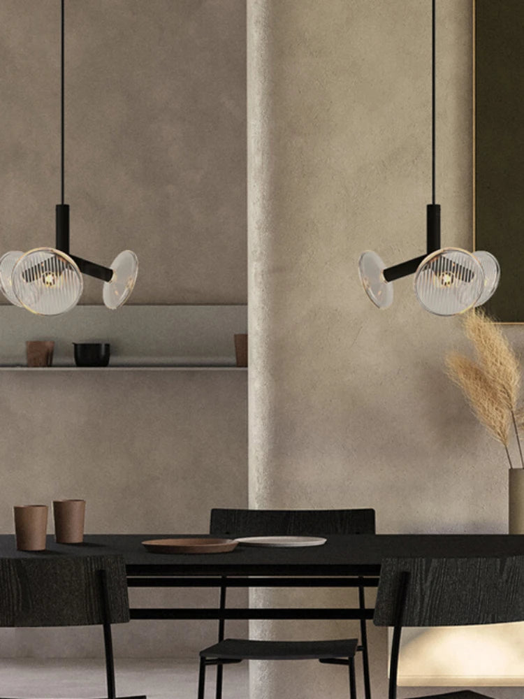 lustre créatif postmoderne en verre pour décoration intérieure