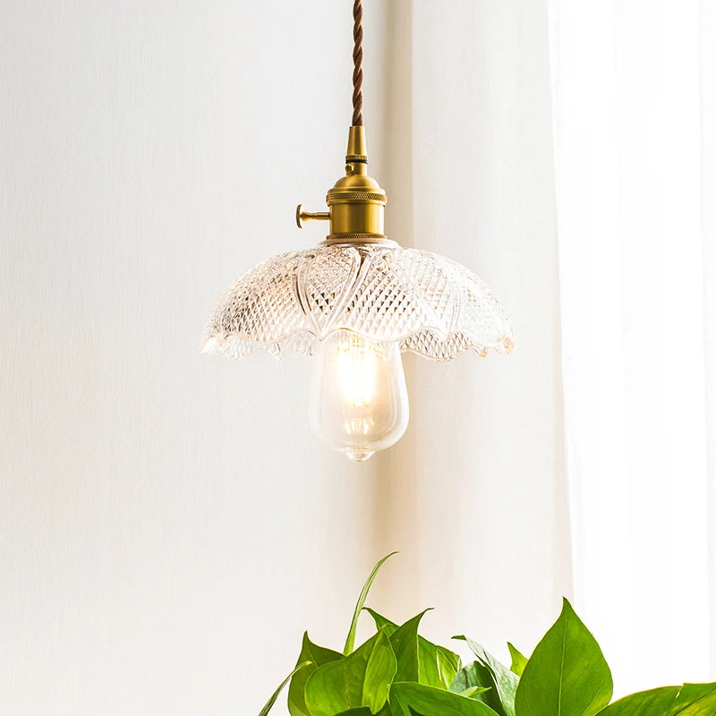 suspension en verre diamant led nordique moderne