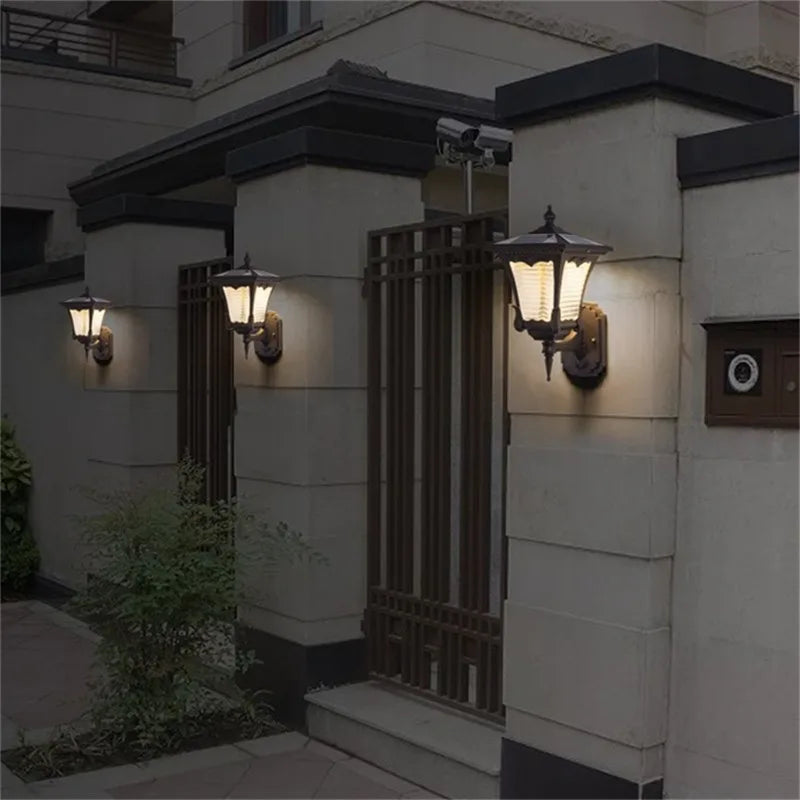 Applique murale solaire extérieur luminaire moderne LED étanche Patio cour porche balcon cour Villa allée éclairages