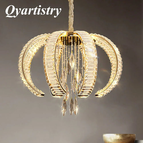 lustre de luxe en cristal pour villas haut de gamme personnalisé