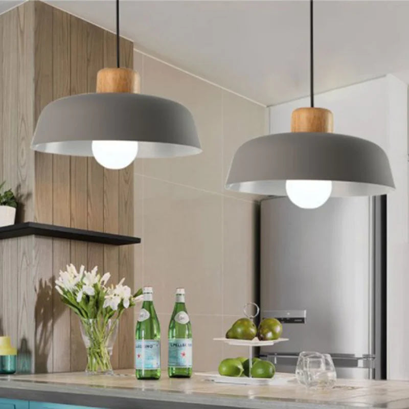 lustre style nordique en aluminium macaron led décoratif