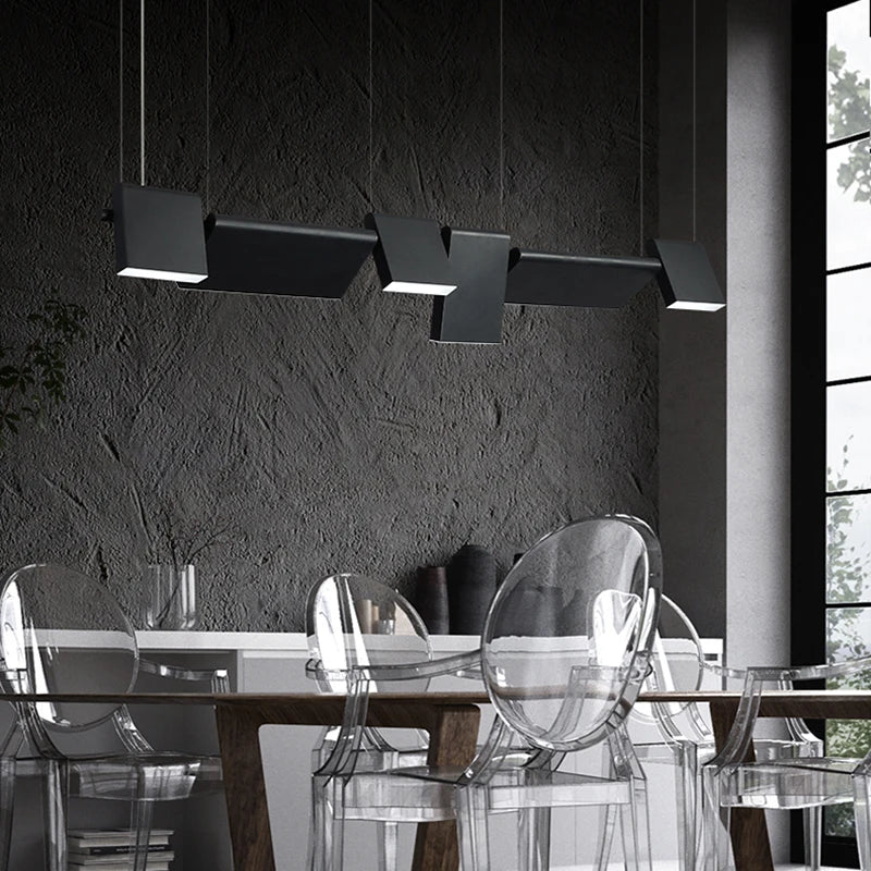 lustre led design moderne rotatif pour intérieur décoratif
