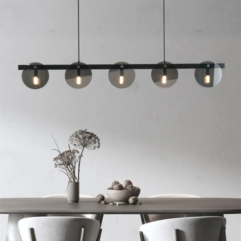 Lustre design en verre style nordique luminaire décoratif moderne