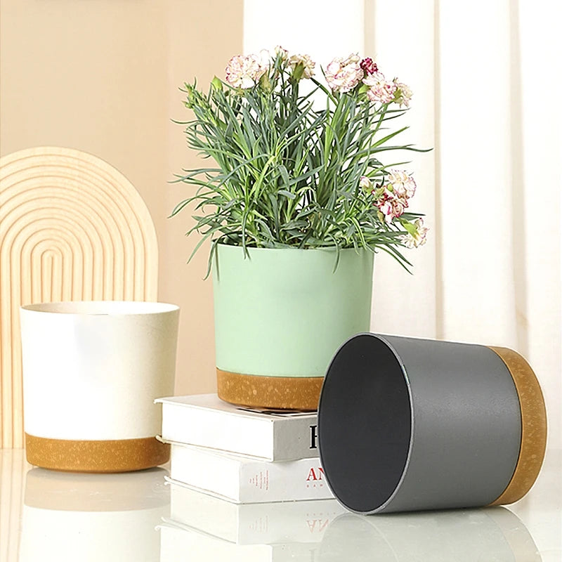 pots de fleurs automatiques avec soucoupe pour jardin et plantes