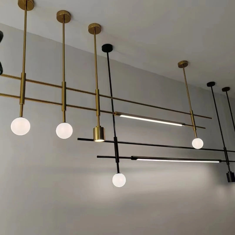 lustre minimaliste réglable en hauteur pour divers espaces
