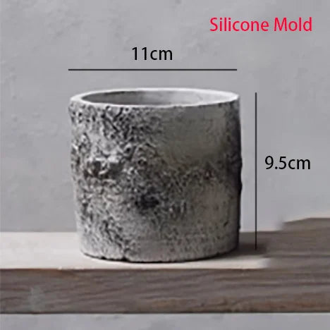 moule en silicone rétro pour pot de fleurs en ciment