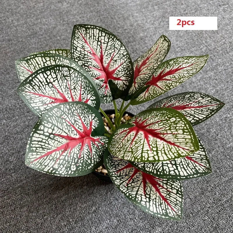 feuilles de phénix artificielles décoration verte en plastique