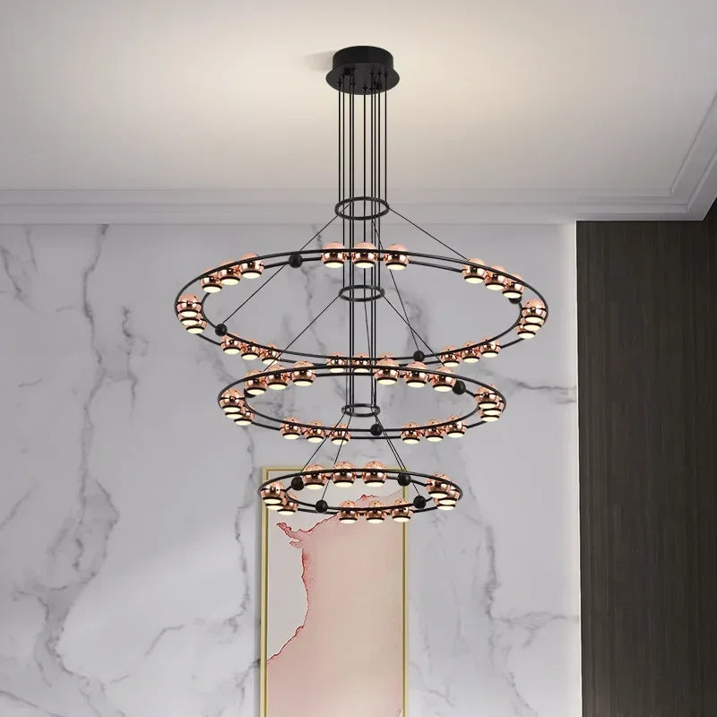 lustre led créatif italien en forme de haricot pour décoration intérieure