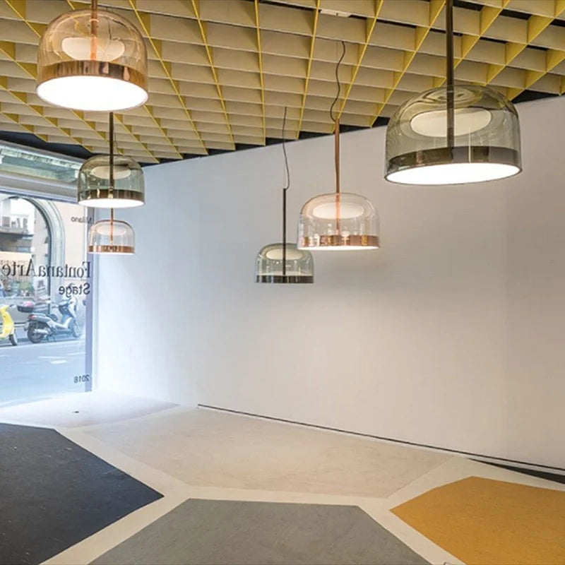 suspension en verre design nordique led moderne
