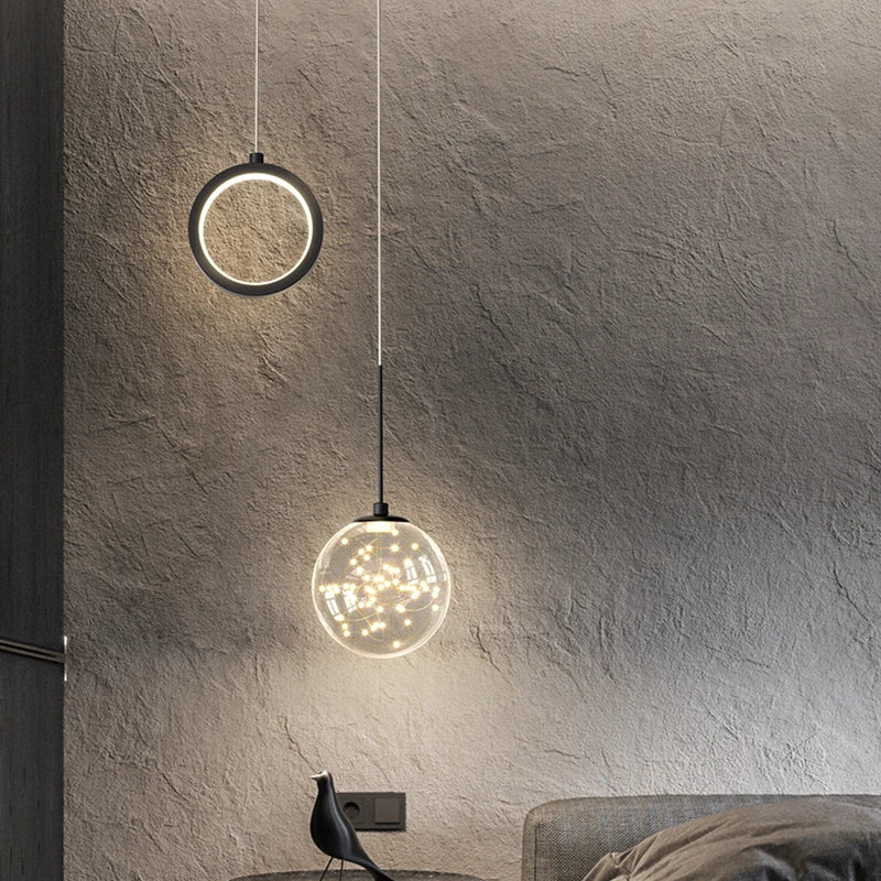 lustre étoilé led minimaliste de luxe nordique moderne