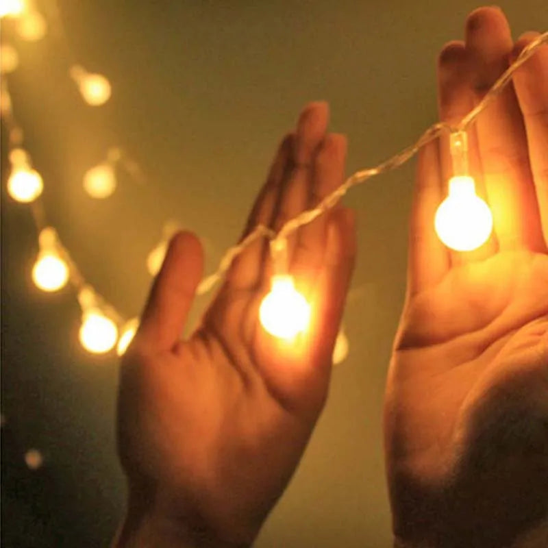 guirlande lumineuse led avec télécommande pour décoration festive extérieure