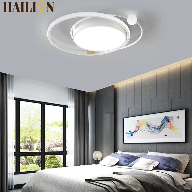 lustre led moderne à intensité variable pour intérieur