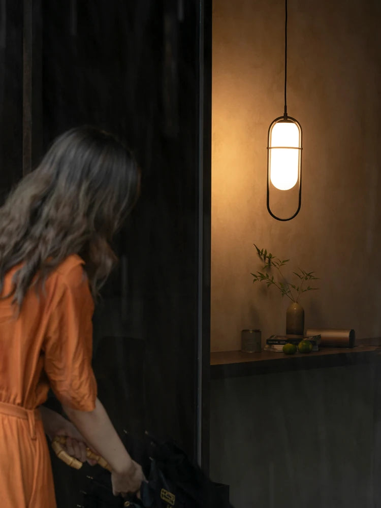 lustre industriel moderne en verre et métal pour décoration intérieure