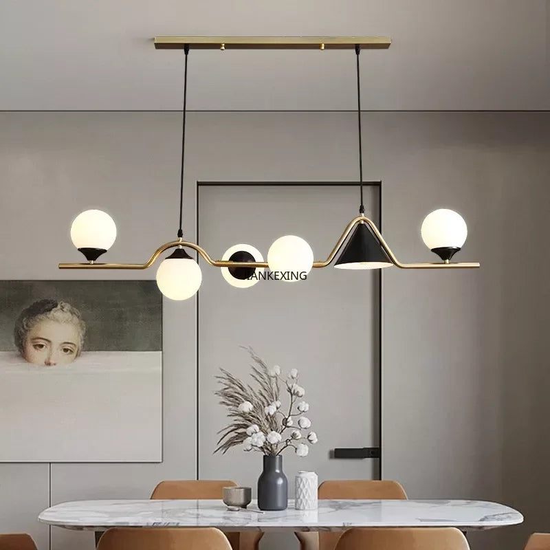 lustre led en verre pour bar et décoration de maison