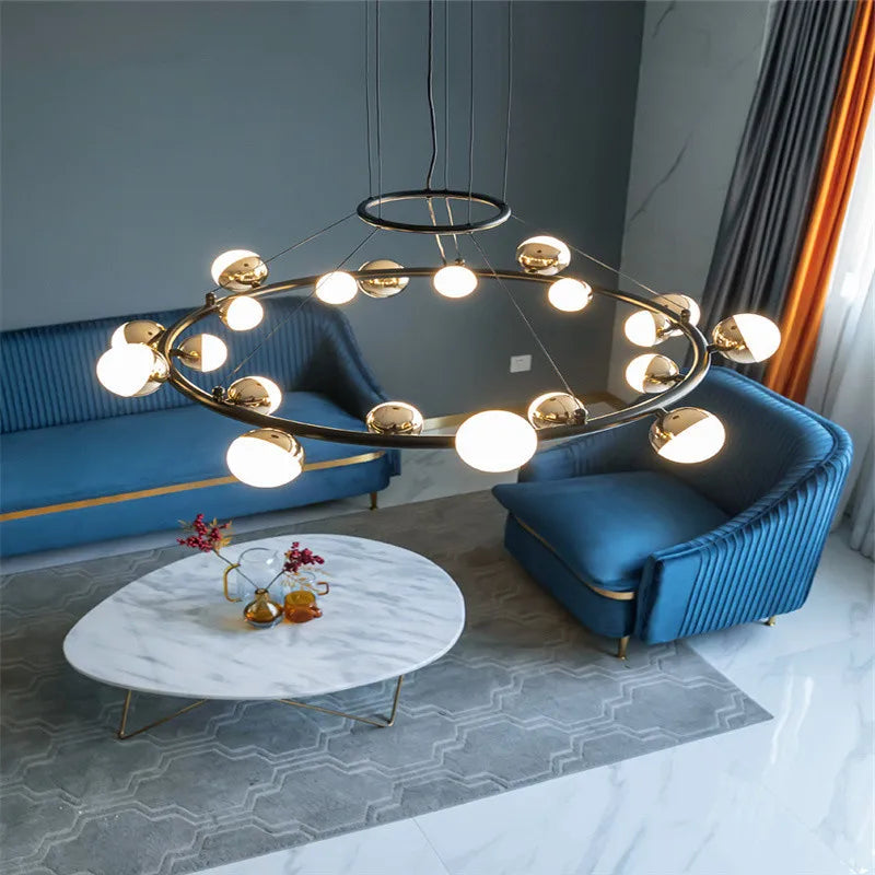 suspension led design moderne cordon réglable créative