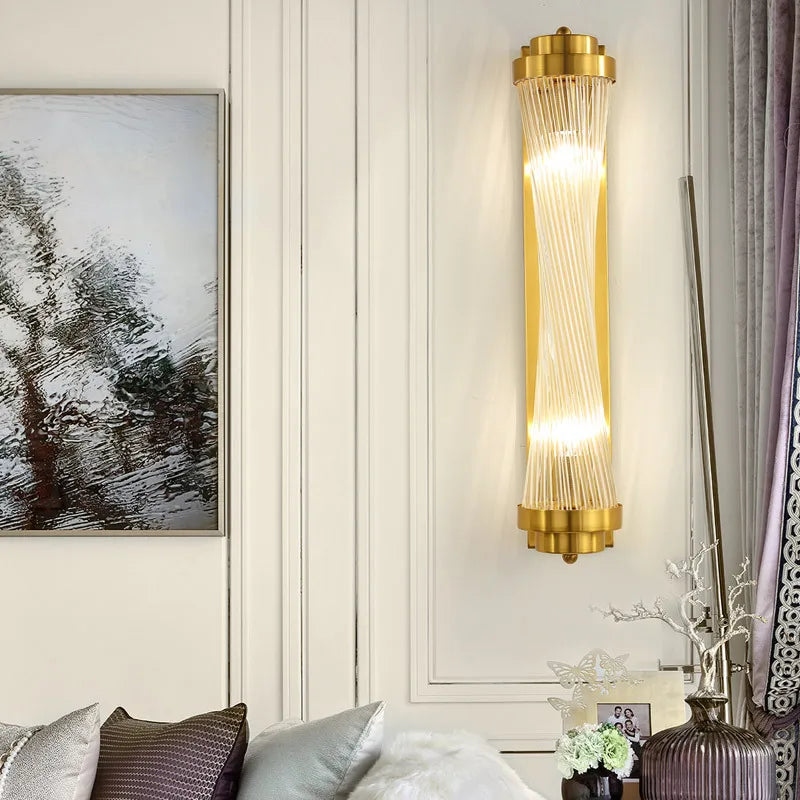 Applique murale en cristal modernes pour salon applique de chevet luminaires Luminaire chambre allée décoration verre or éclairage