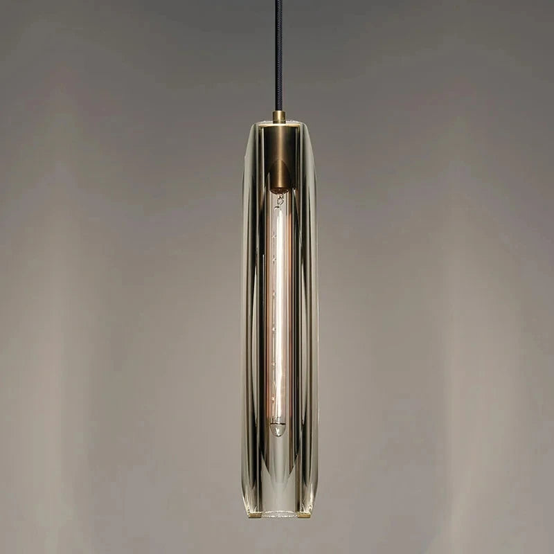 suspension en cristal de luxe design long