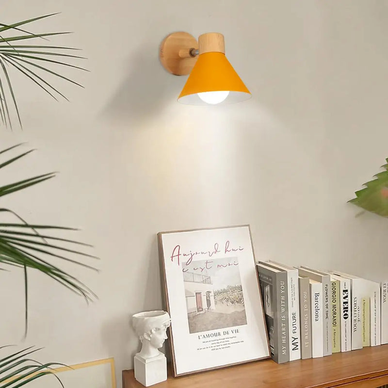 applique murale led nordique bois moderne décor maison