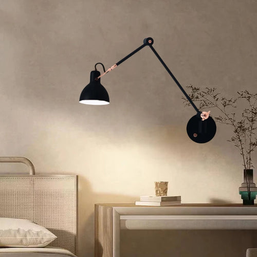 applique murale vintage à bras long pour lecture