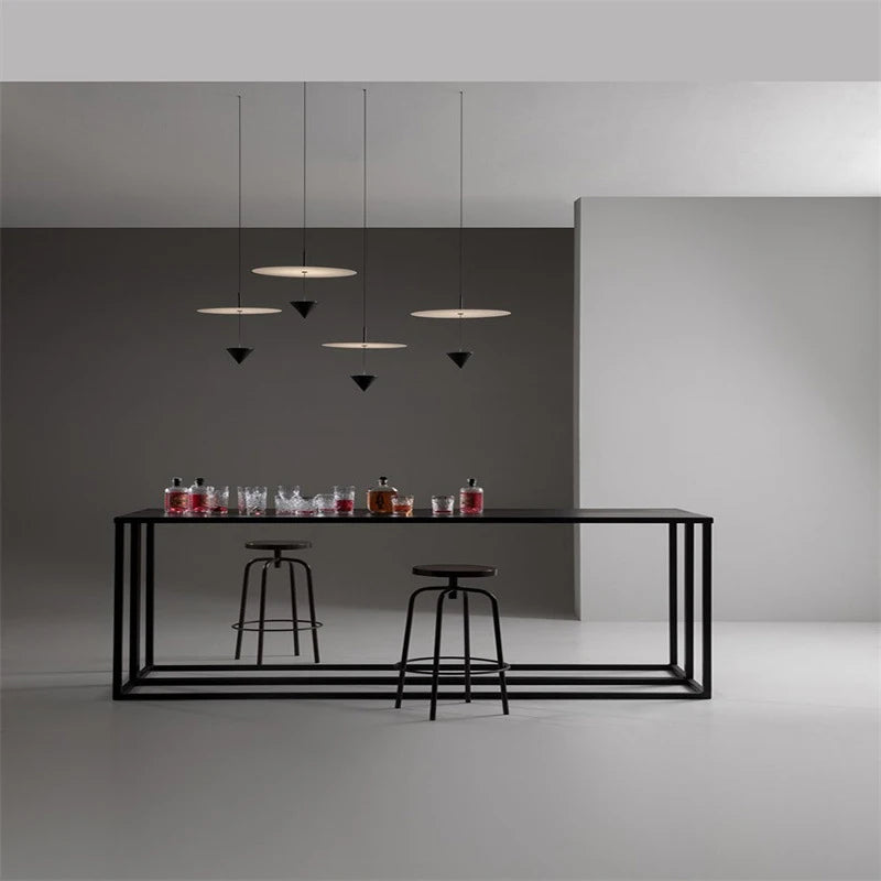 suspension led conique art déco hauteur réglable