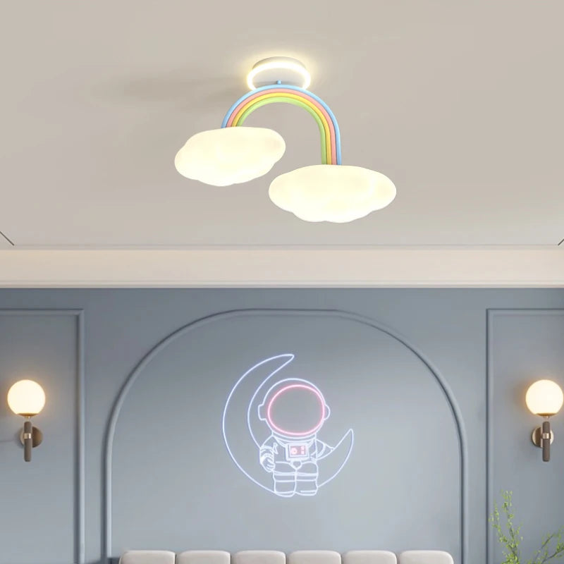 lustre mignon pour chambre d'enfants en style princesse et nuage
