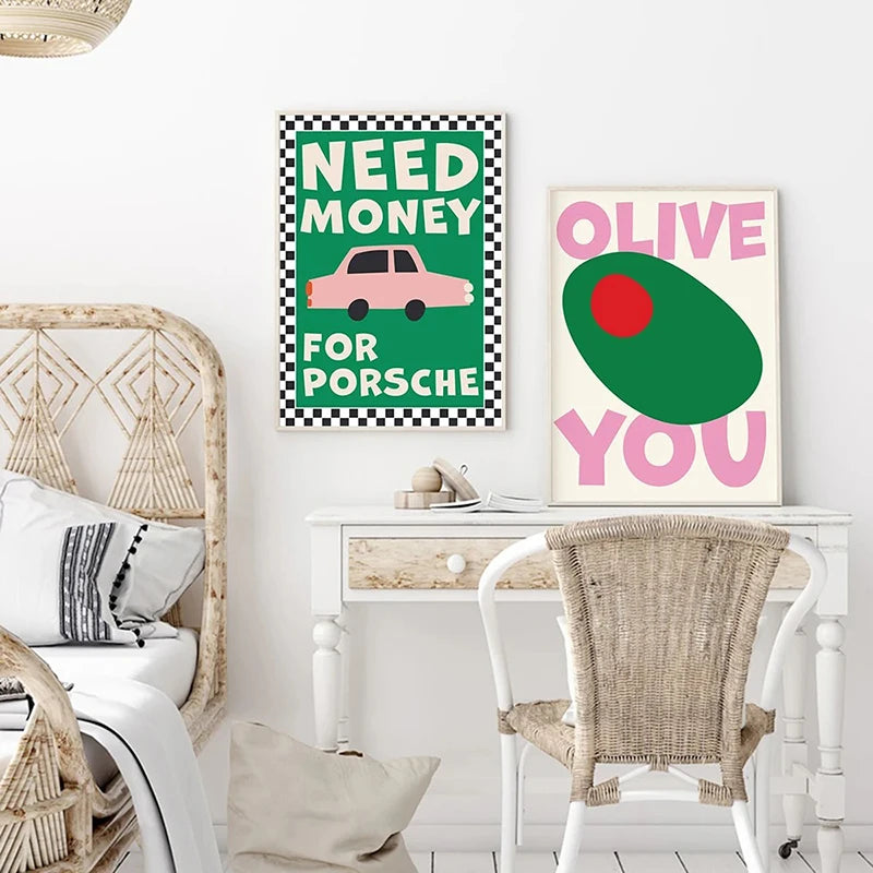 affiche d'art alimentaire pour décoration cuisine moderne