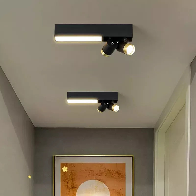 Lustre moderne LED minimaliste rectangulaire intérieur