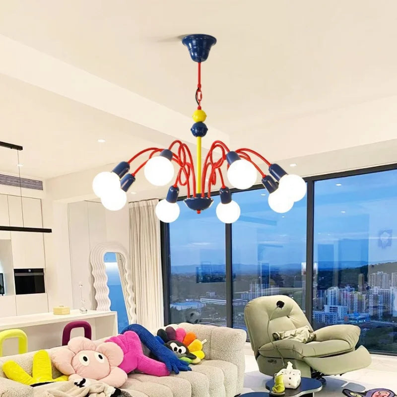 suspension vintage memphis lustre médiéval fruits luminaire lampara