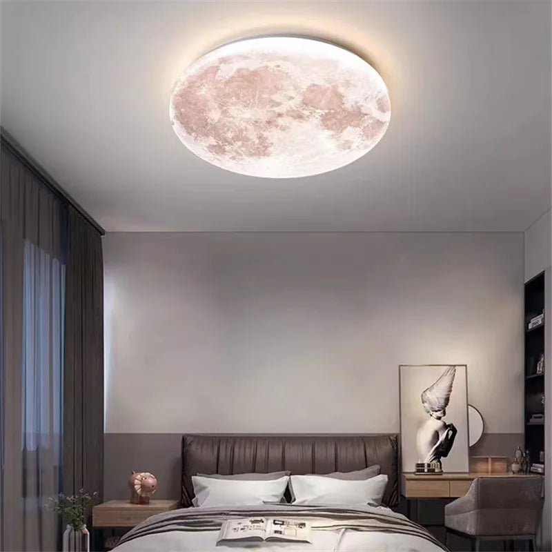 plafonnier lune led romantique créative pour enfants
