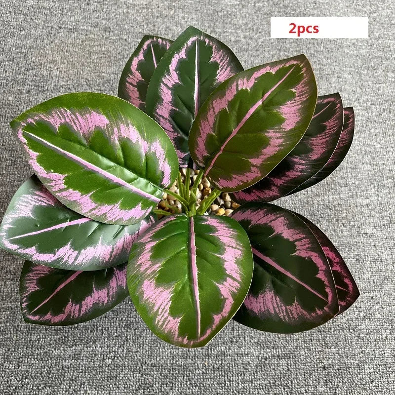 feuilles de phénix artificielles décoration verte en plastique