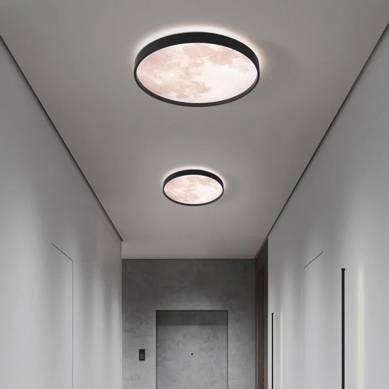 plafonnier led créatif en forme de lune design moderne décoratif