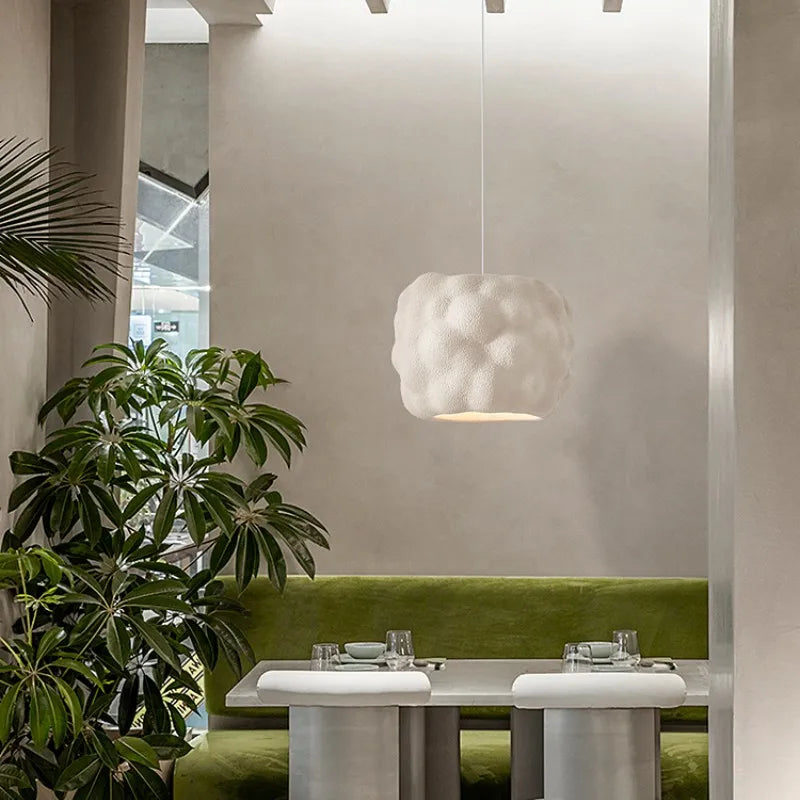 Suspension nordique Wabi Sabi Style crémeux E27 pour Restaurant Bar chambre salon