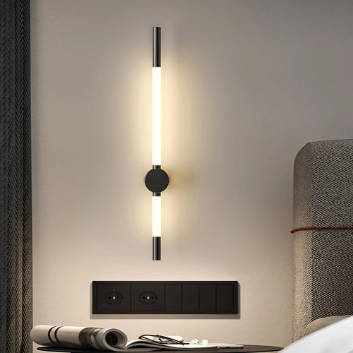 applique murale led nordique longue minimaliste pour hôtel