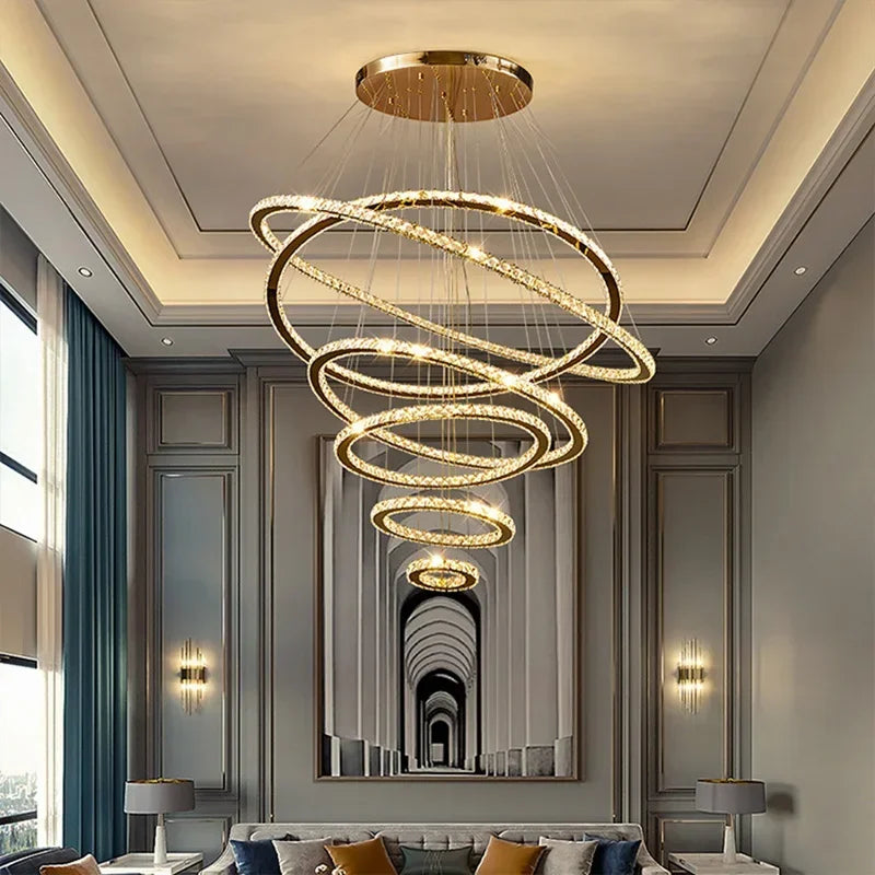 lustre en cristal winfordo pour hall d'exposition