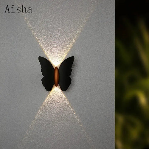 applique murale décorative en forme de papillon étanche pour l'extérieur