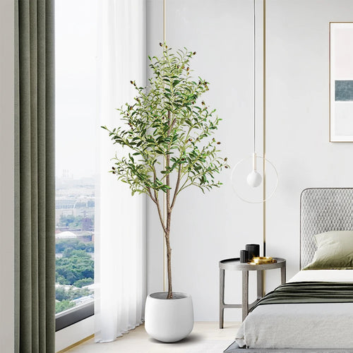 plantes d'olivier artificielles pour décoration intérieure et extérieure