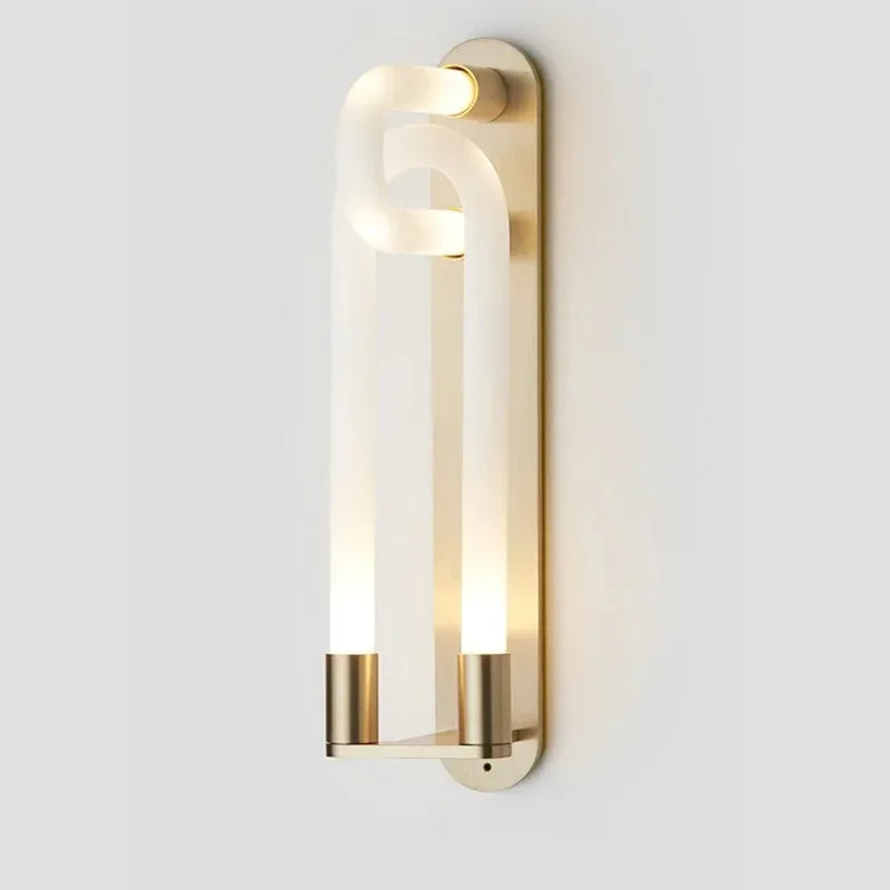 applique murale led moderne en acrylique double tête luxueuse