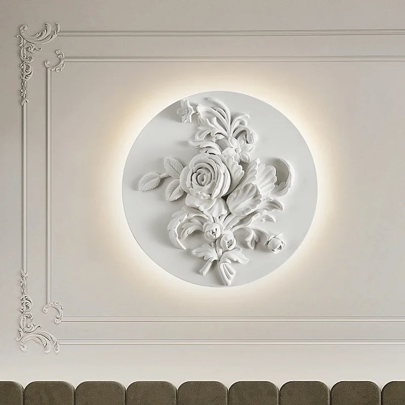 applique murale circulaire rétro en verre pour intérieur élégant