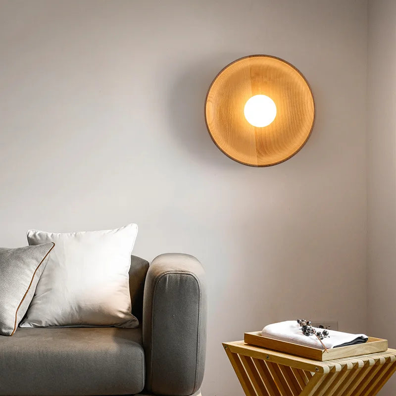 applique murale led simple design bois massif nordique